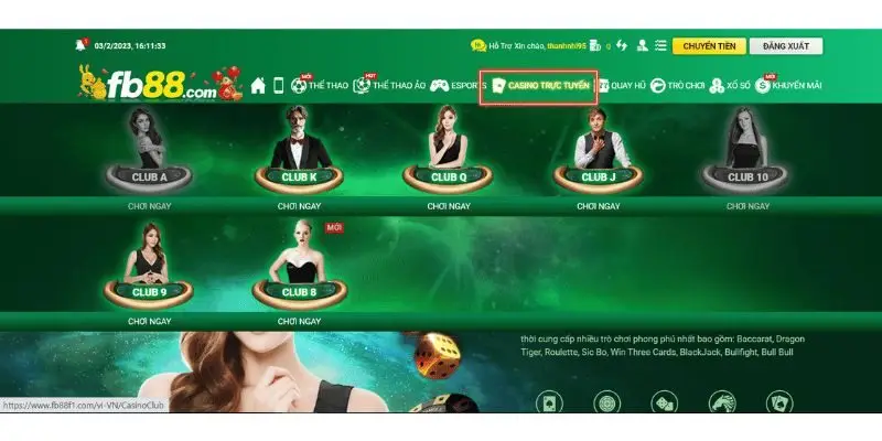Bật mí chiến thuật chơi casino Fb88 hốt bạc hiệu quả 9 Casino Fb88 uy tín, đẳng cấp.